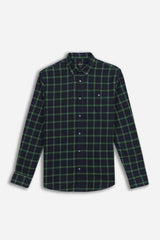 CAMICIA FANTASIA A QUADRI LEGGERA F VERDE