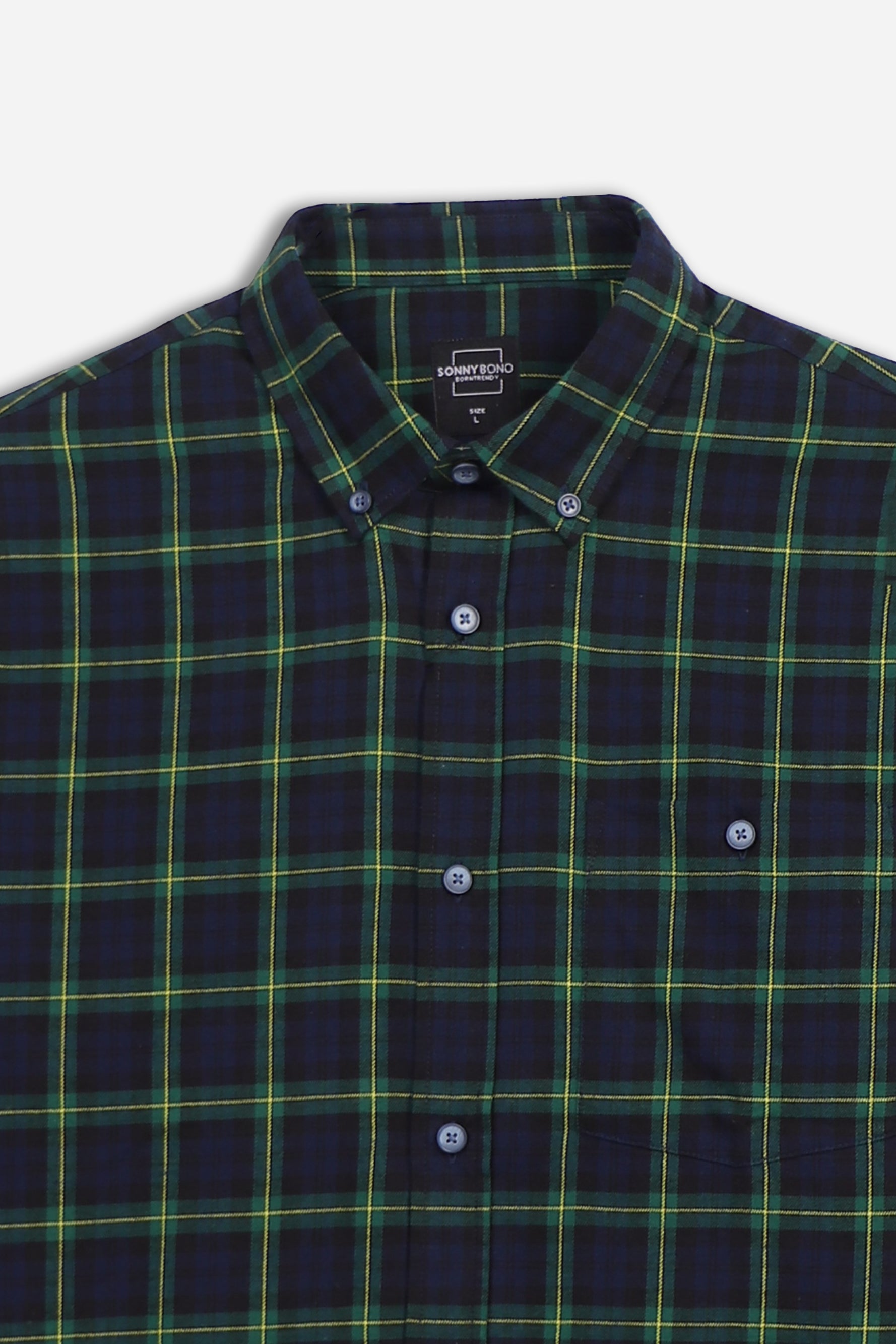 CAMICIA FANTASIA A QUADRI LEGGERA F VERDE