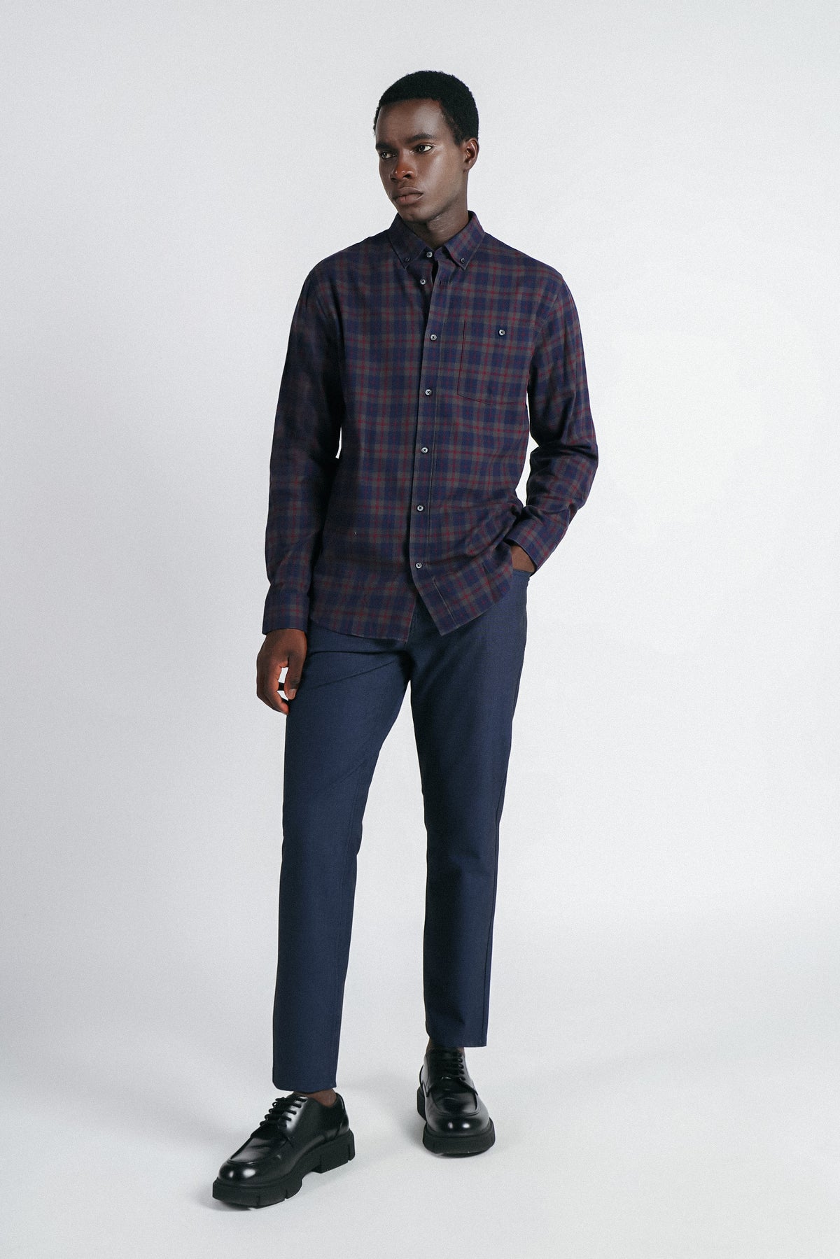 CAMICIA FANTASIA A QUADRI LEGGERA F VERDONE