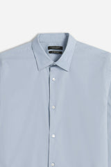 CAMICIA STRETCH BASIC AZZURRO
