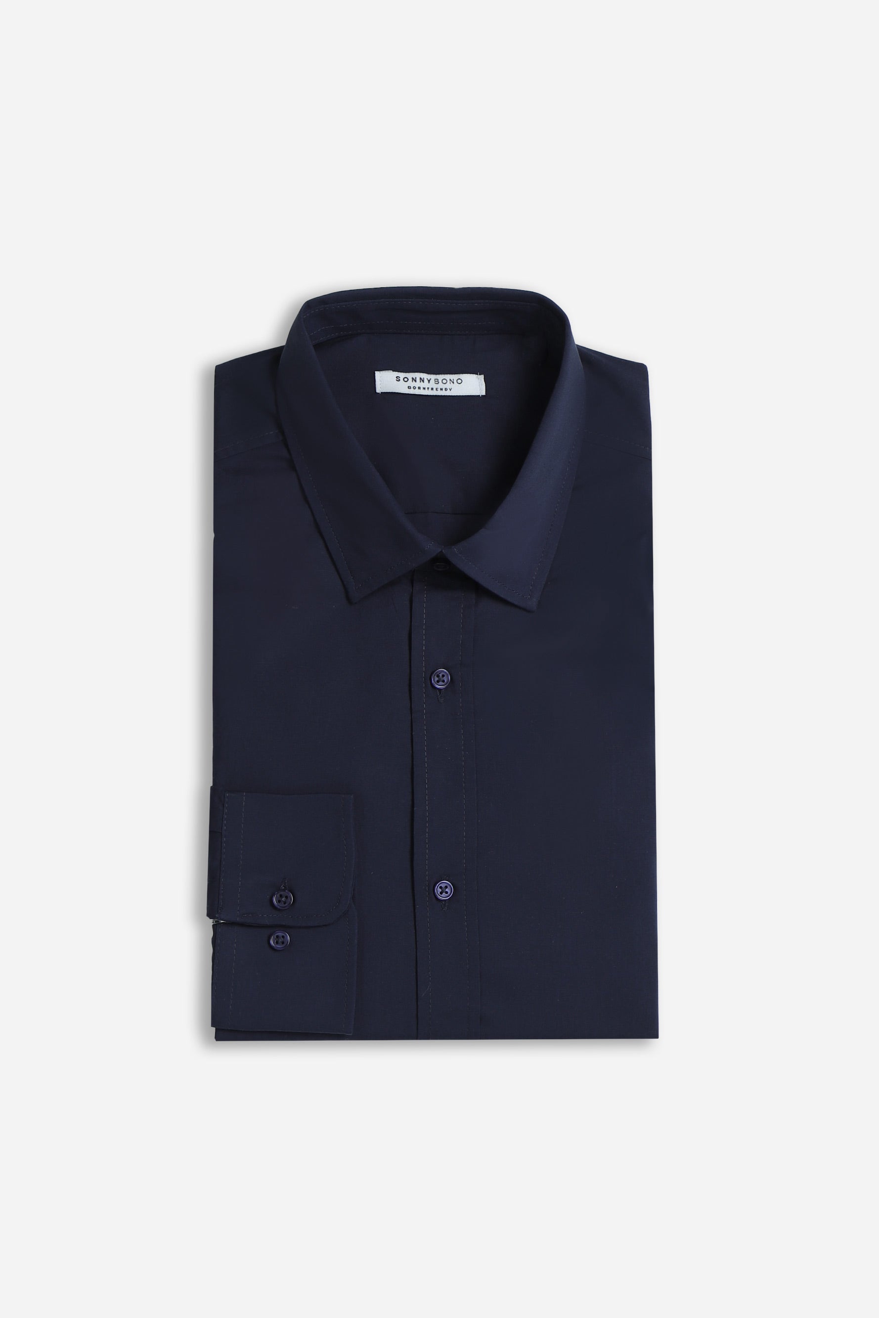 CAMICIA BASIC COLLO ITALIANO BLEU
