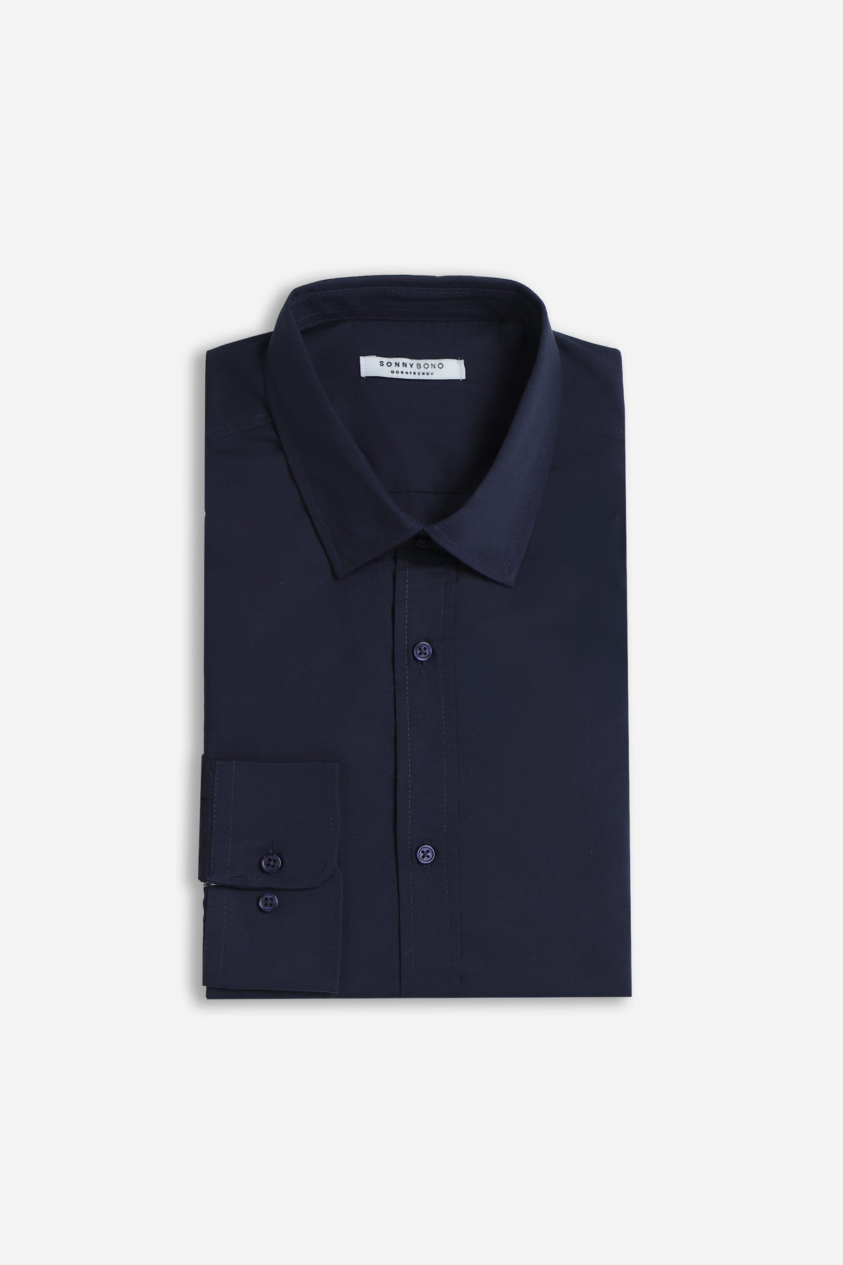 CAMICIA BASIC COLLO ITALIANO BLEU