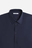 CAMICIA BASIC COLLO ITALIANO BLEU