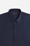 CAMICIA BASIC STRETCH BLEU