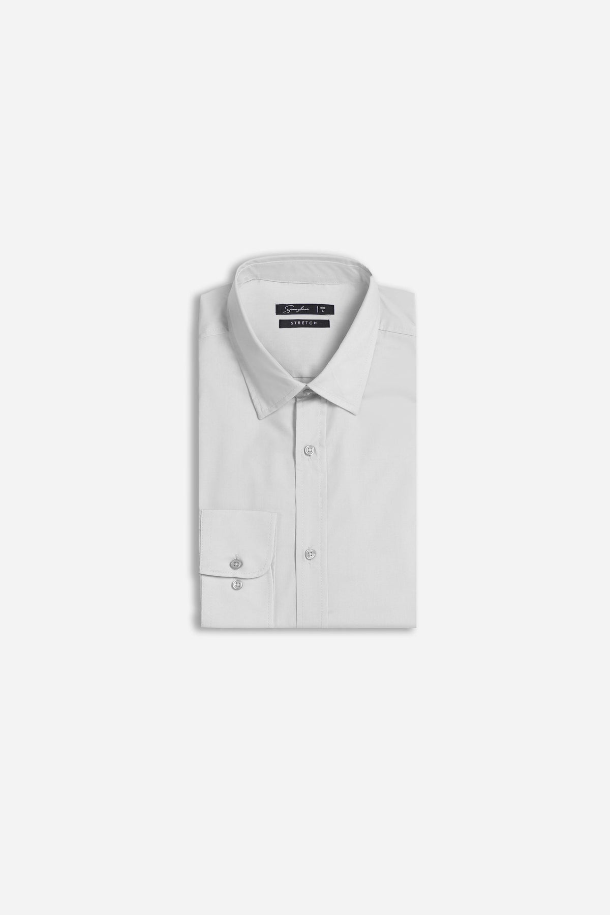CAMICIA BASIC STRETCH GRIGIO CHIARO