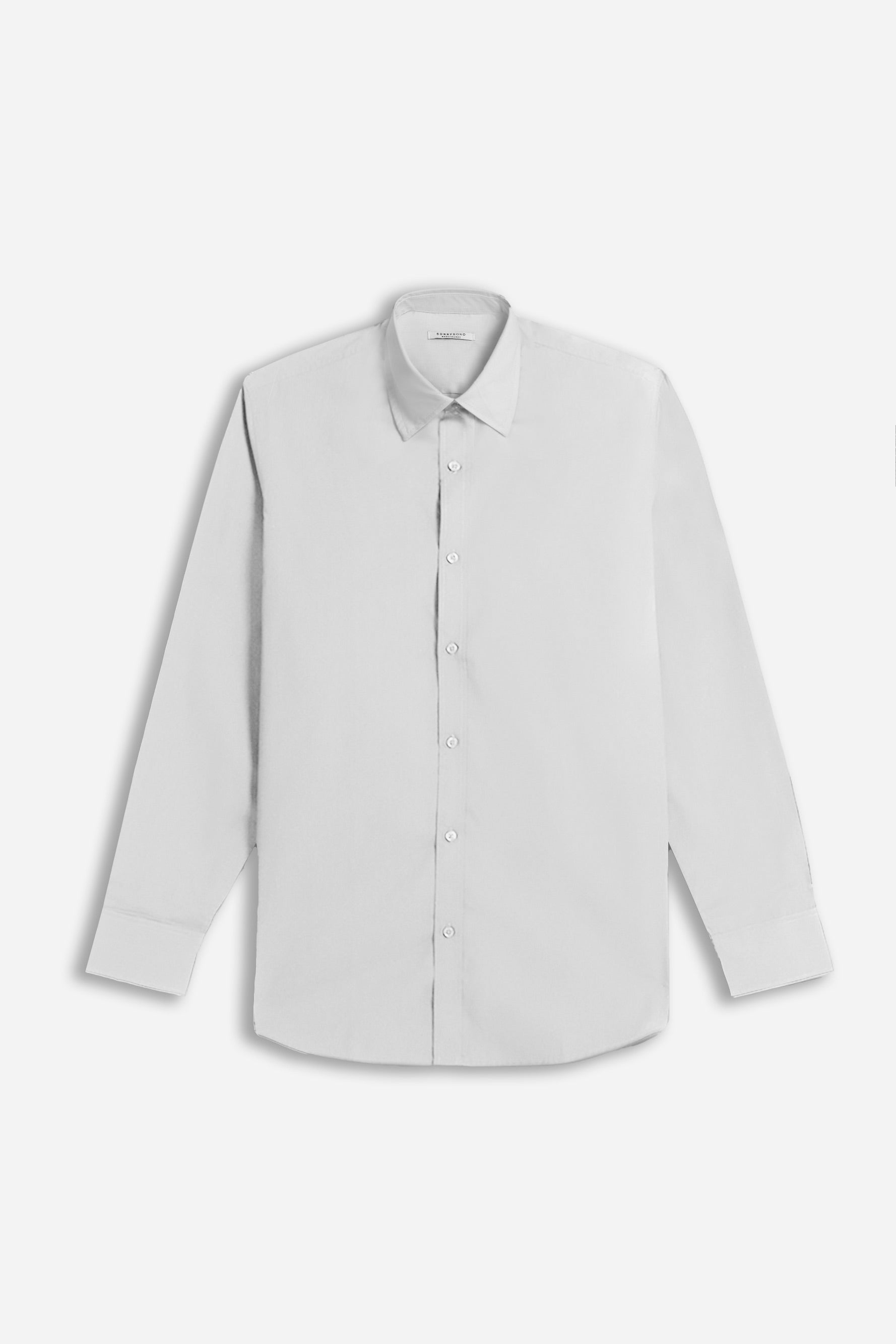 CAMICIA BASIC COLLO ITALIANO GRIGIO CHIARO