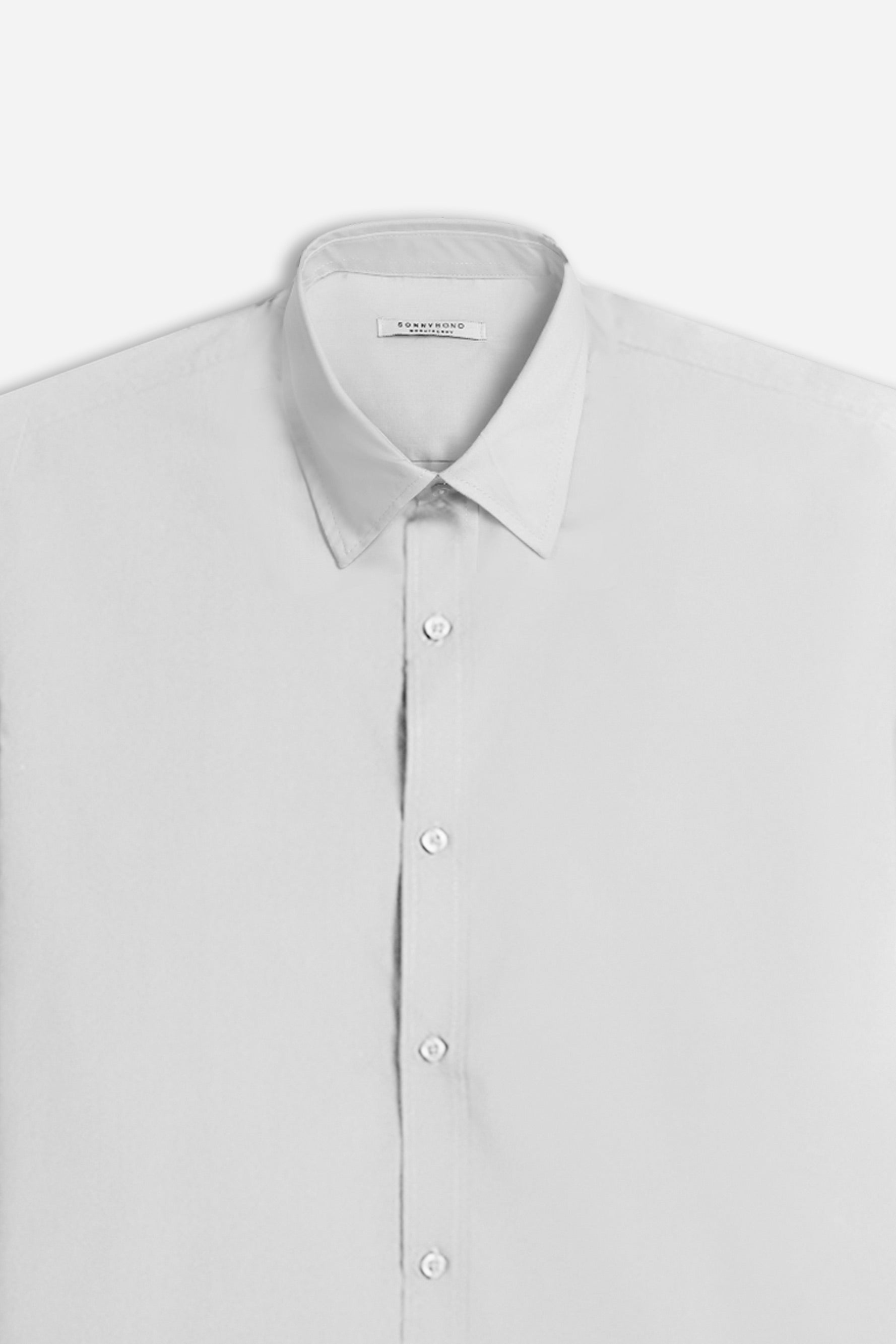 CAMICIA BASIC COLLO ITALIANO GRIGIO CHIARO
