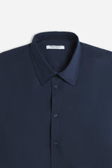 CAMICIA BASIC COLLO ITALIANO INDACO