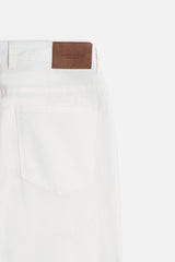BERMUDA 5 TASCHE IN TWILL GESSO