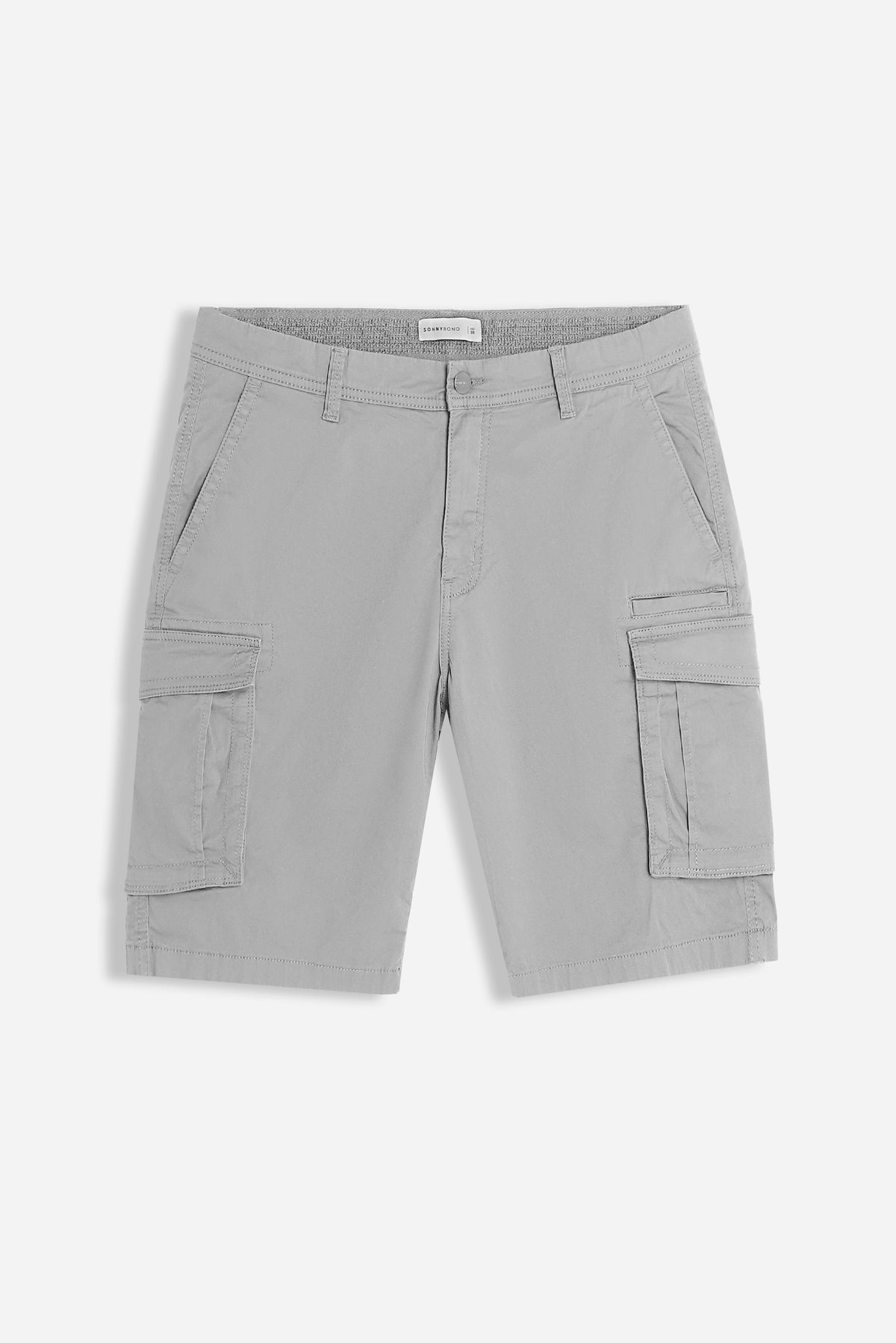 BERMUDA CON TASCONI GRIGIO GHIACCIO 