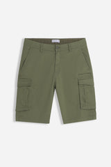 BERMUDA CON TASCONI VERDE MILITARE