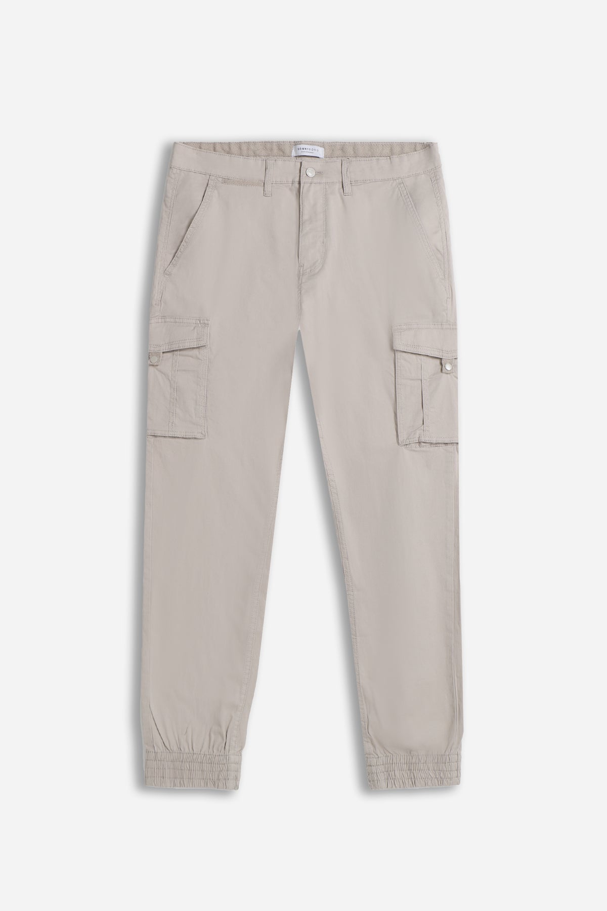 PANTALONI CARGO CON ELASTICO BEIGE