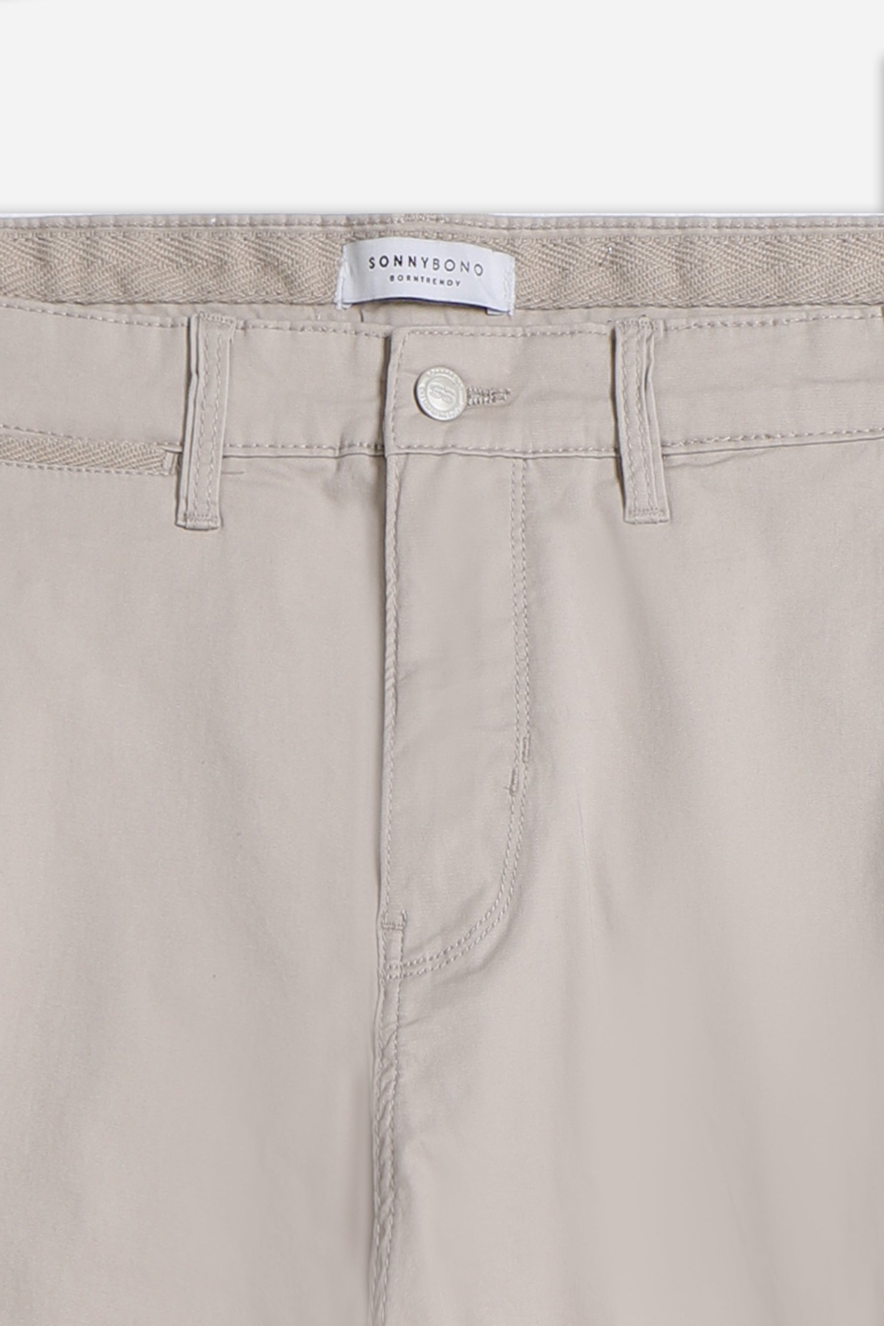 PANTALONI CARGO CON ELASTICO BEIGE