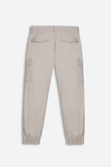 PANTALONI CARGO CON ELASTICO BEIGE