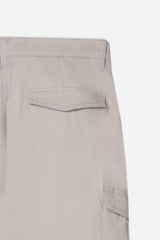 PANTALONI CARGO CON ELASTICO BEIGE