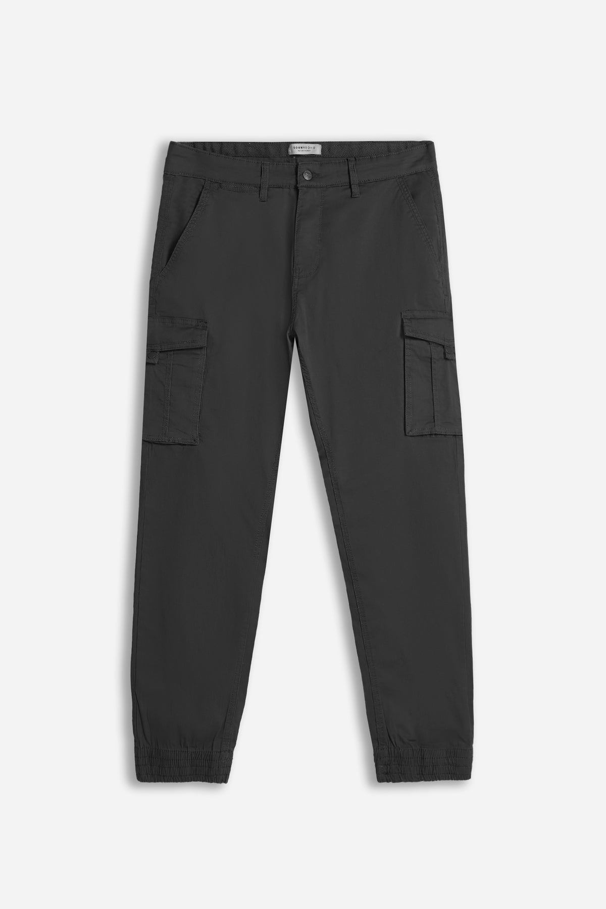 PANTALONI CARGO CON ELASTICO NERO