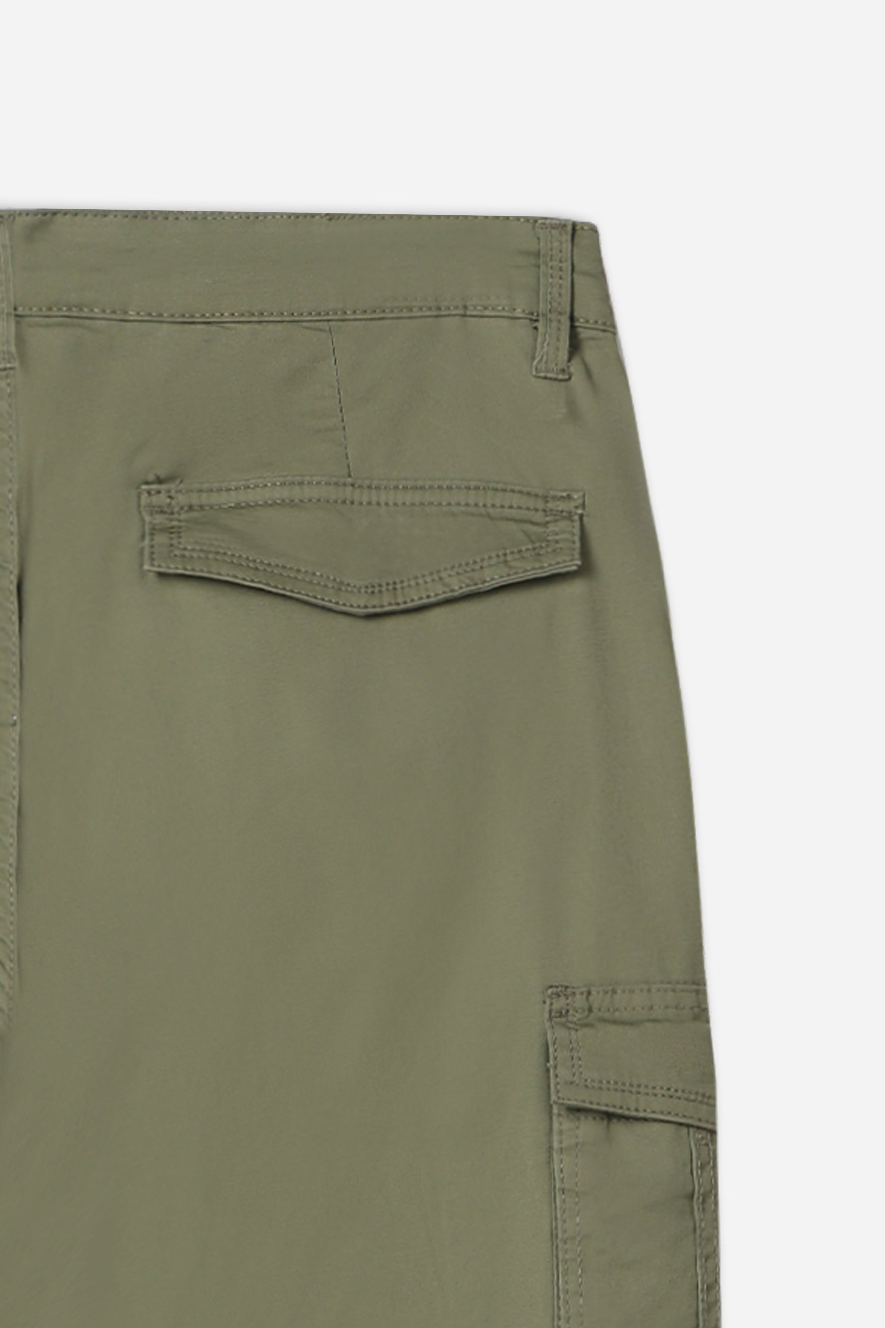 PANTALONI CARGO CON ELASTICO VERDE MILITARE