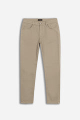 PANTALONE 5 TASCHE IN TESSUTO GABARDINA COMFORT BEIGE