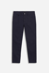 PANTALONE 5 TASCHE IN TESSUTO GABARDINA COMFORT BLEU