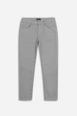 PANTALONE 5 TASCHE IN TESSUTO GABARDINA COMFORT GRIGIO MEDIO