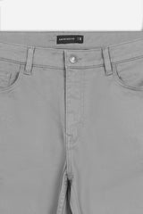 PANTALONE 5 TASCHE IN TESSUTO GABARDINA COMFORT GRIGIO MEDIO