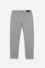 PANTALONE 5 TASCHE IN TESSUTO GABARDINA COMFORT GRIGIO MEDIO