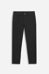 PANTALONE 5 TASCHE IN TESSUTO GABARDINA COMFORT NERO