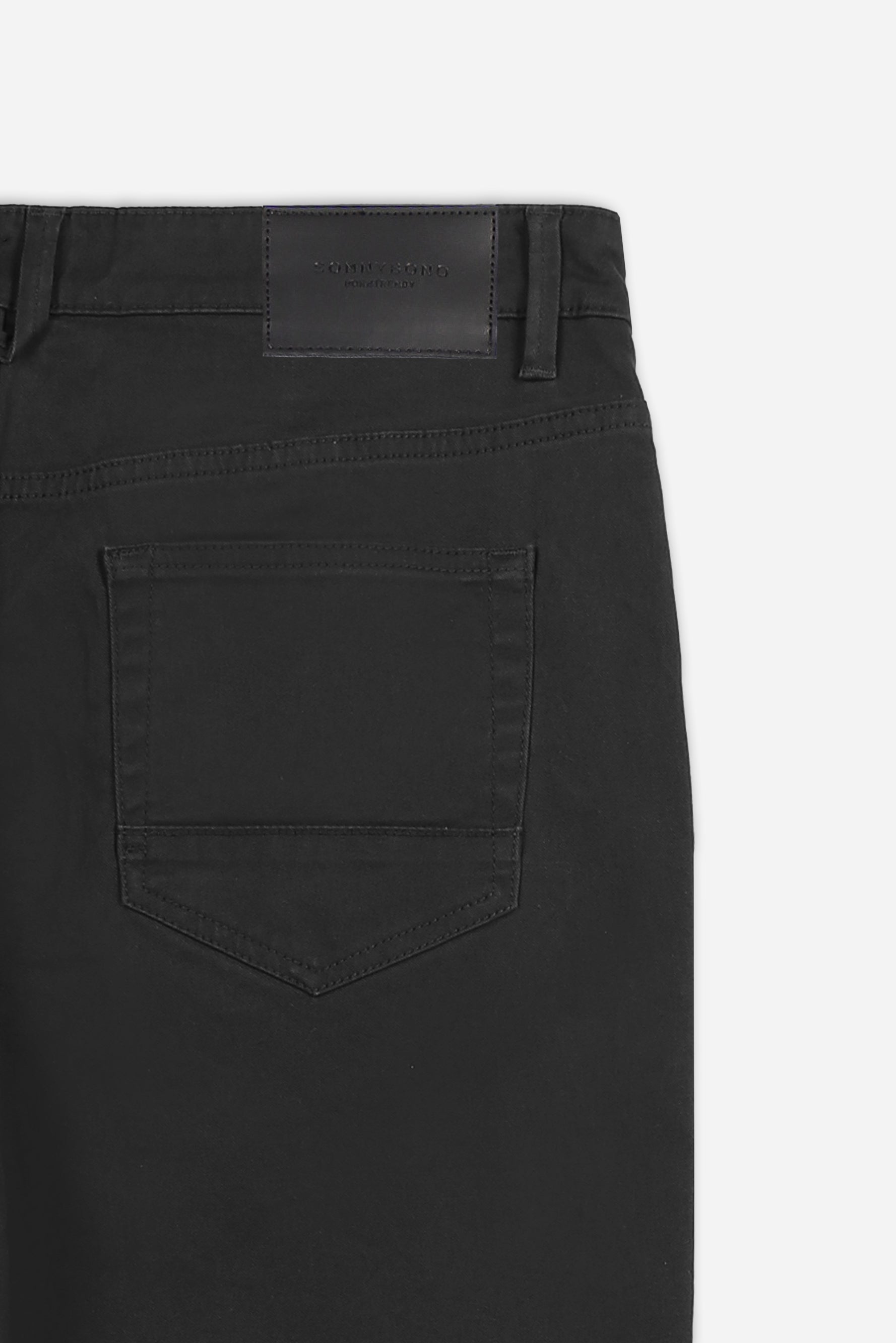 PANTALONE 5 TASCHE IN TESSUTO GABARDINA COMFORT NERO
