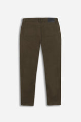 PANTALONE 5 TASCHE IN TESSUTO GABARDINA COMFORT TABACCO