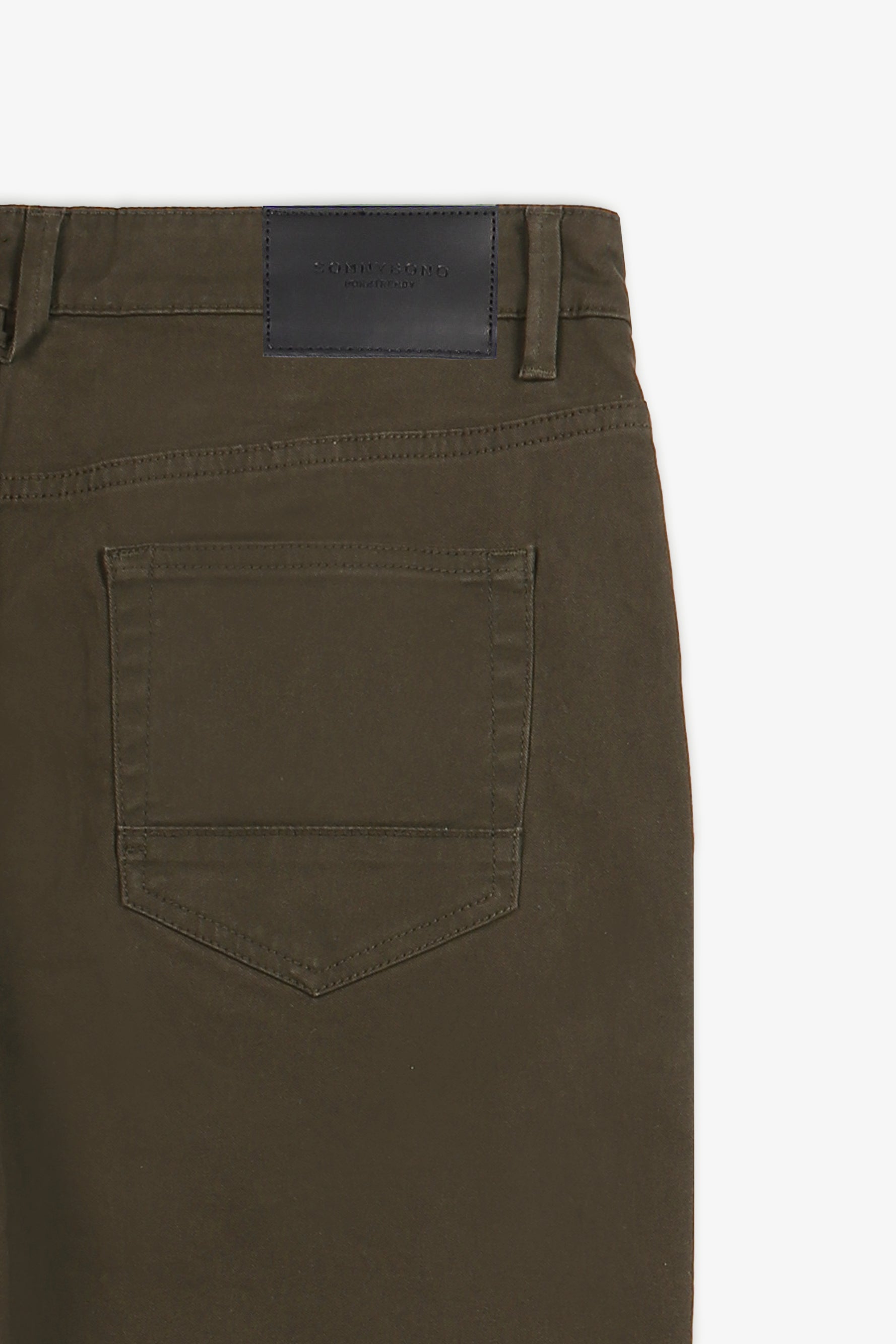 PANTALONE 5 TASCHE IN TESSUTO GABARDINA COMFORT TABACCO