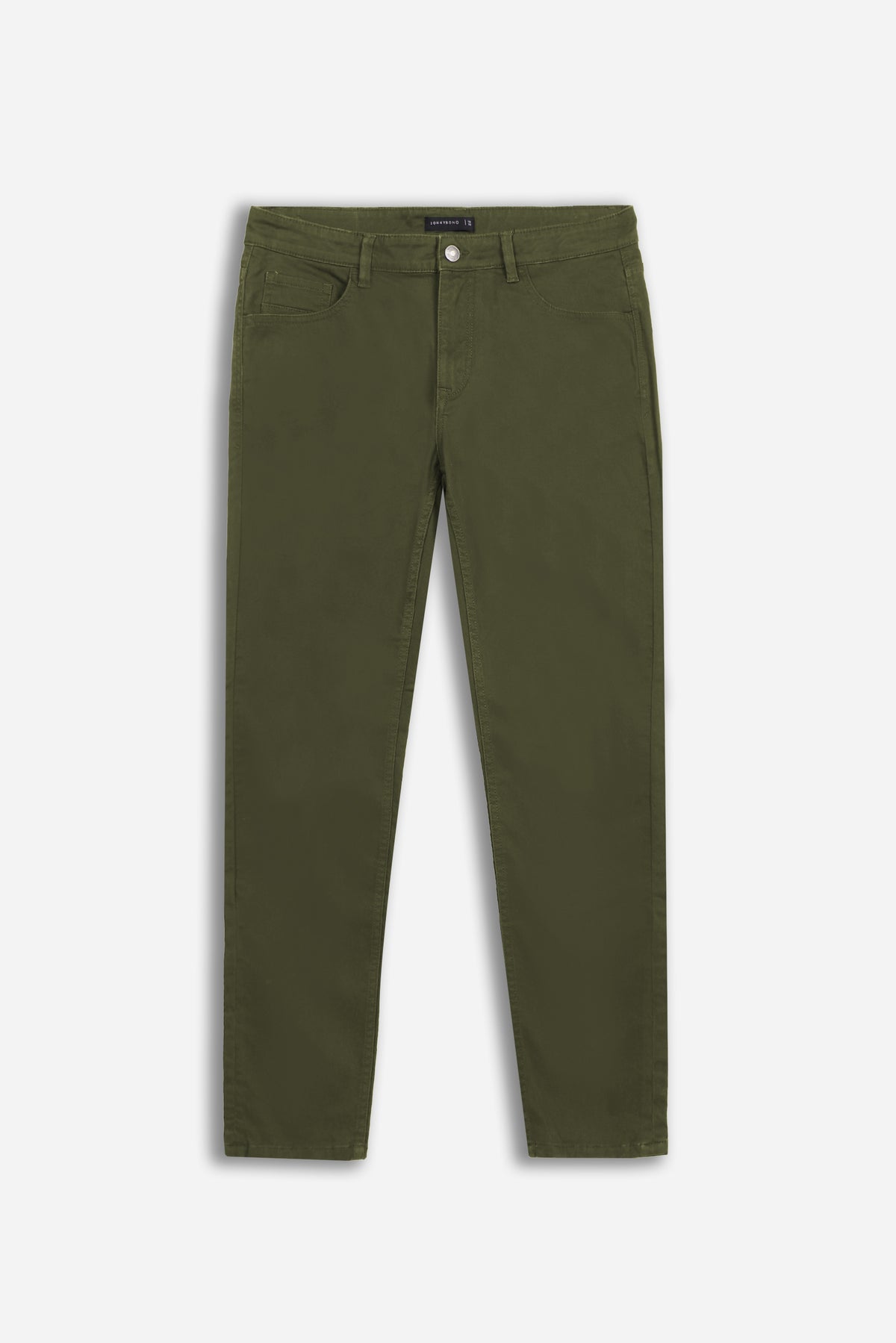 PANTALONE 5 TASCHE IN TESSUTO GABARDINA COMFORT VERDE MILITARE