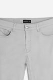 PANTALONE 5 TASCHE BASIC IN GAMBARDINA GRIGIO PERLA