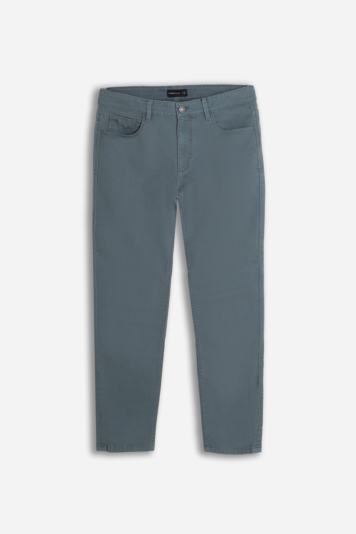 PANTALONE 5 TASCHE BASIC IN GAMBARDINA VERDE BOSCO