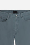 PANTALONE 5 TASCHE BASIC IN GAMBARDINA VERDE BOSCO