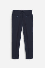 PANTALONE CHINO RASO BLEU