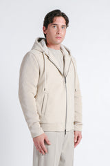 GIUBBOTTO TAGLIO FELPA CON  MANICHE IN MAGLIA M B.GE CH