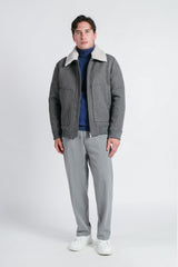 GIUBBOTTO AVIATOR CON PELLICCIA SINTETICA STACCABILE M G.SCURO