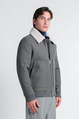 GIUBBOTTO AVIATOR CON PELLICCIA SINTETICA STACCABILE M G.SCURO