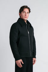 GIUBBOTTO AVIATOR CON PELLICCIA SINTETICA STACCABILE NERO