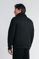 GIUBBOTTO AVIATOR CON PELLICCIA SINTETICA STACCABILE NERO