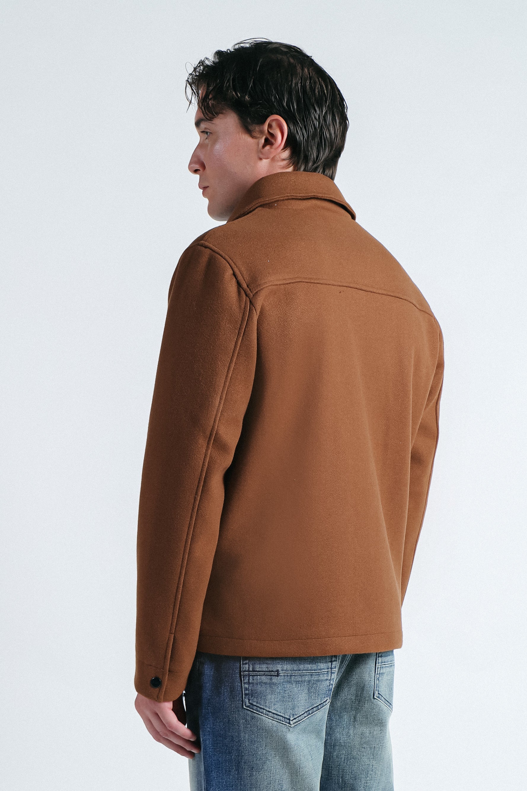 GIUBBOTTO COLLO CAMICIA IN PANNO BISCOTTO