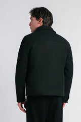 GIUBBOTTO COLLO CAMICIA IN PANNO NERO