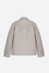 GIUBBOTTO DRITTO COLLO CAMICIA FULL ZIP M-BEIGE