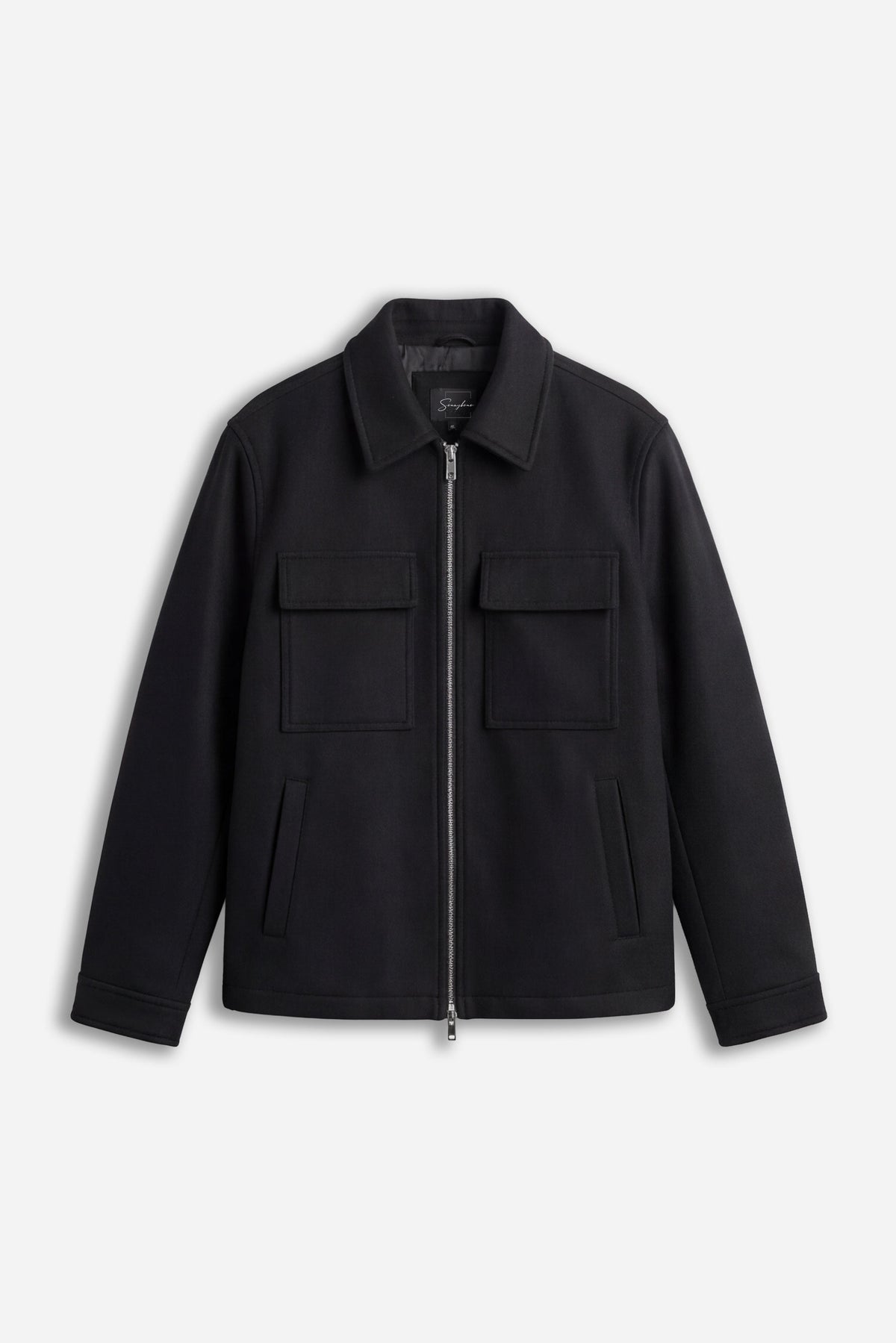 GIUBBOTTO DRITTO COLLO CAMICIA FULL ZIP NERO