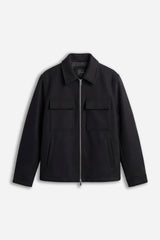 GIUBBOTTO DRITTO COLLO CAMICIA FULL ZIP NERO