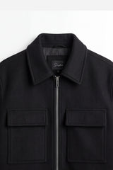 GIUBBOTTO DRITTO COLLO CAMICIA FULL ZIP NERO