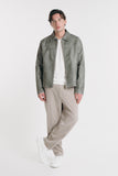 GIUBBOTTO BIKER EFFETTO SLAVATO GRIGIO - Sonnybono
