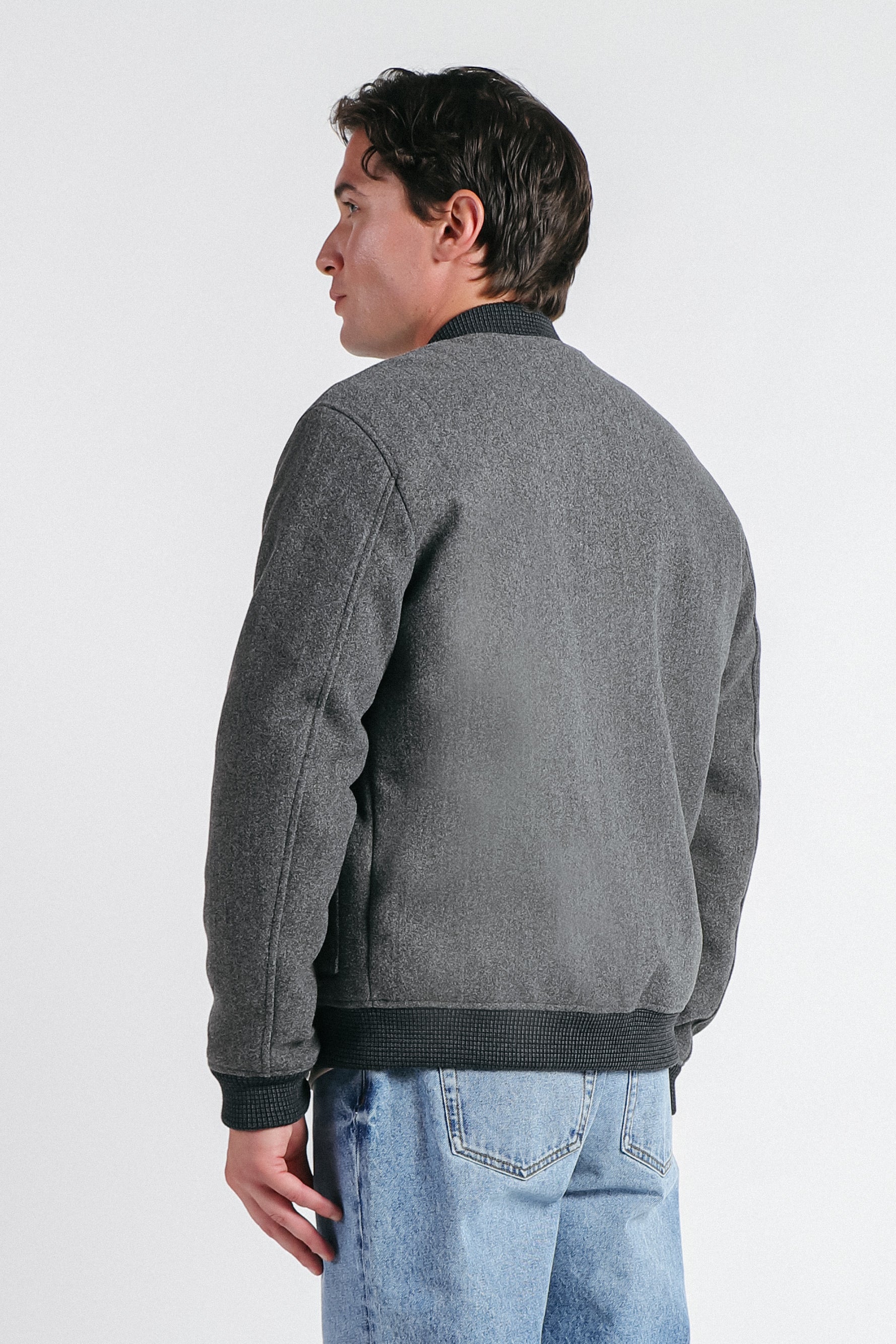 GIUBBOTTO BOMBER IN PANNO M G.SCURO
