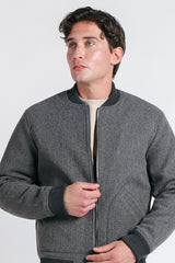 GIUBBOTTO BOMBER IN PANNO M G.SCURO