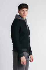 GIUBBOTTO BOMBER IN PANNO NERO